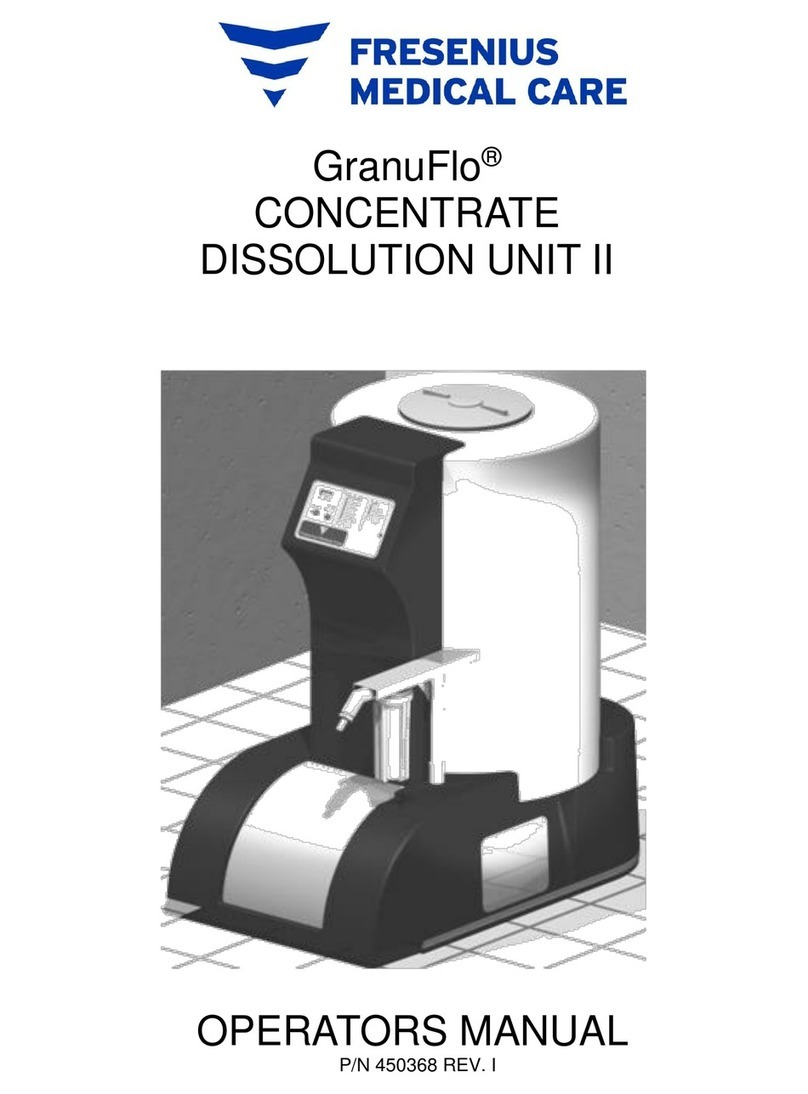 Fresenius Medical Care GranuFlo Dissolution Unit II Operator's manual