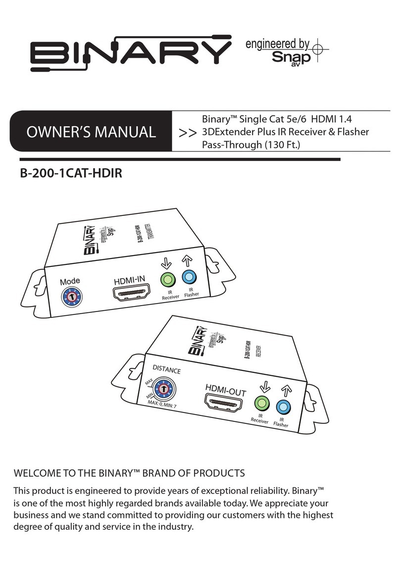Binary B-200-1CAT-HDIR User manual