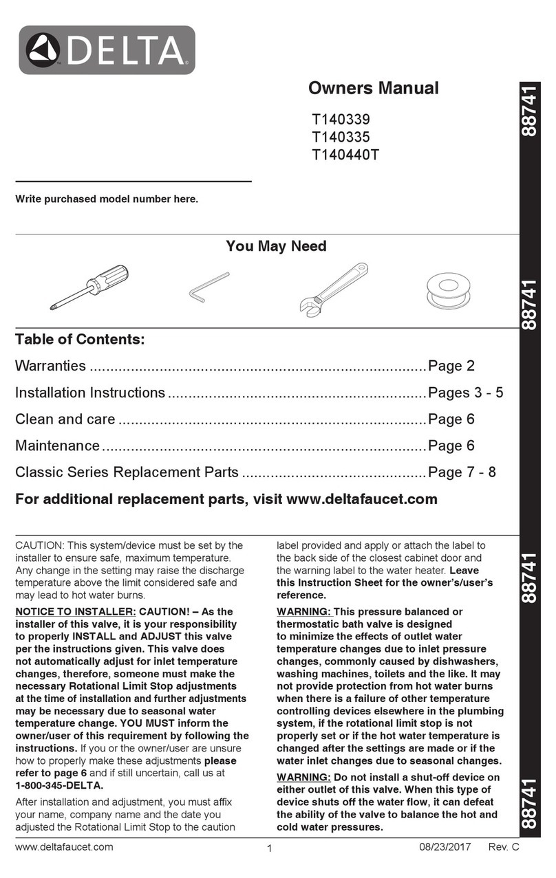 Delta T140339 owner's manual
