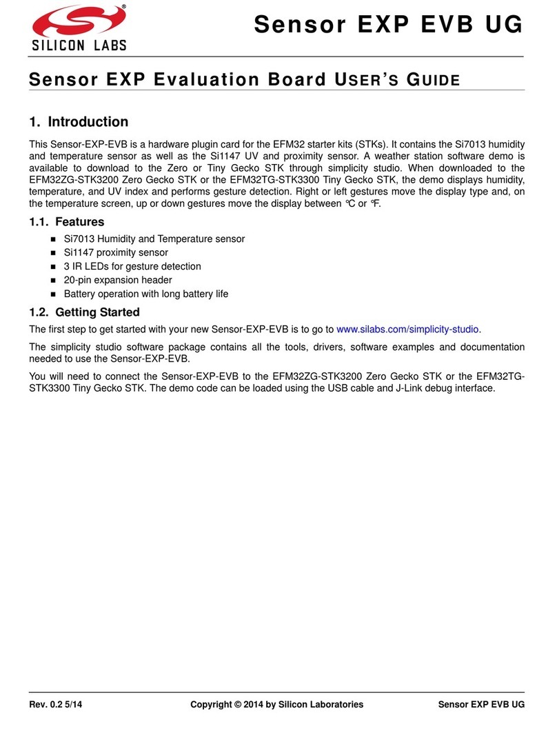 Silicon Laboratories Sensor-EXP-EVB user guide