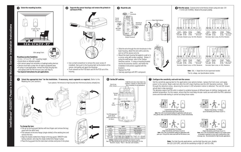 Honeywell IntelliSense IS2535TC User manual