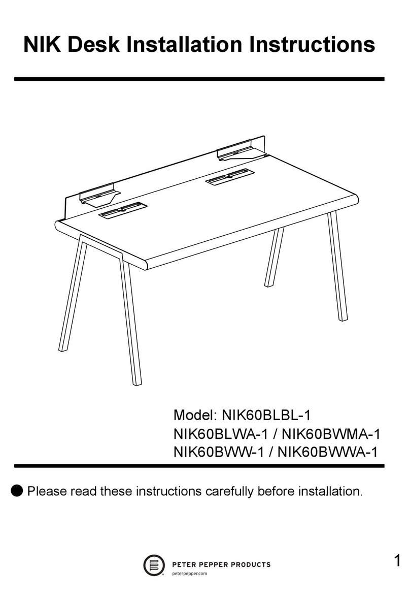 Peter Pepper NIK Desk installation instructions