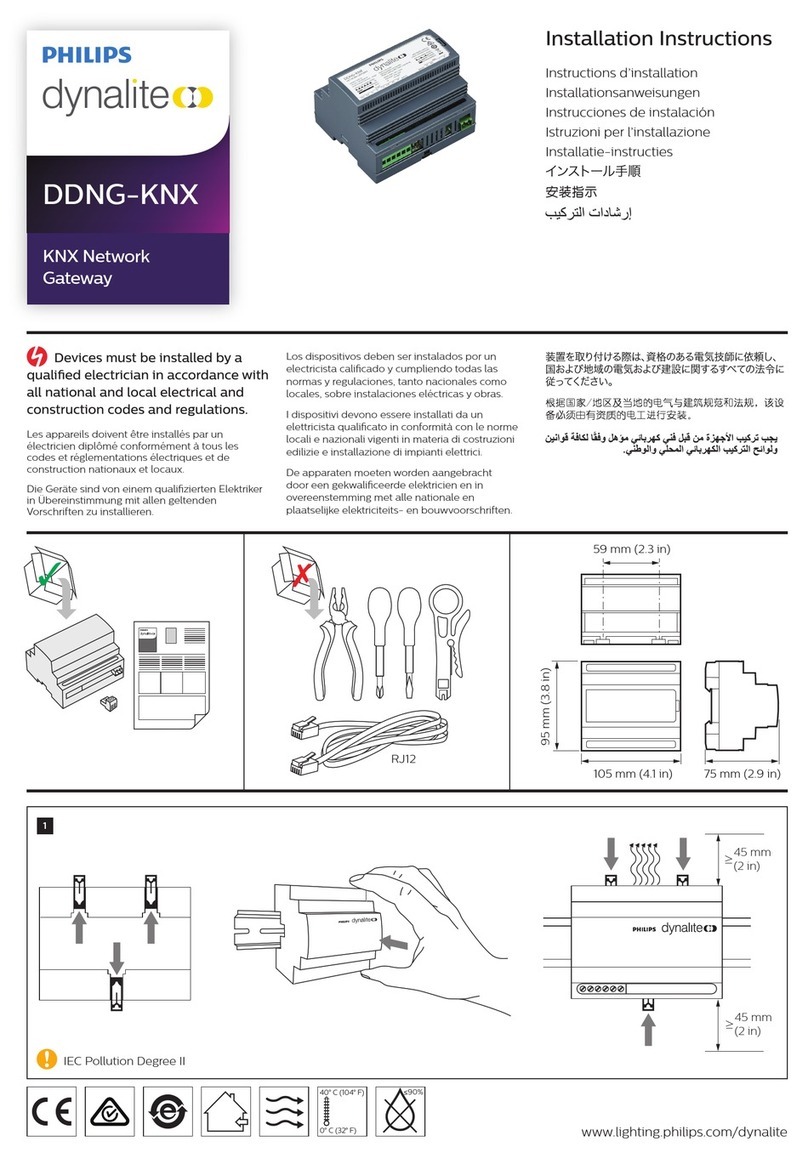 Philips Dynalite DDNG-KNX User manual