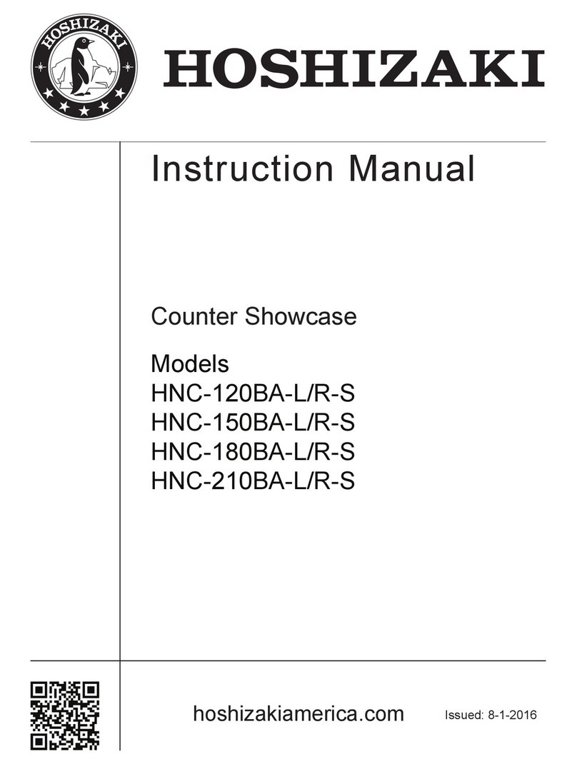 Hoshizaki COUNTER SHOWCASE HNC-180BA-L/R-S instruction manual