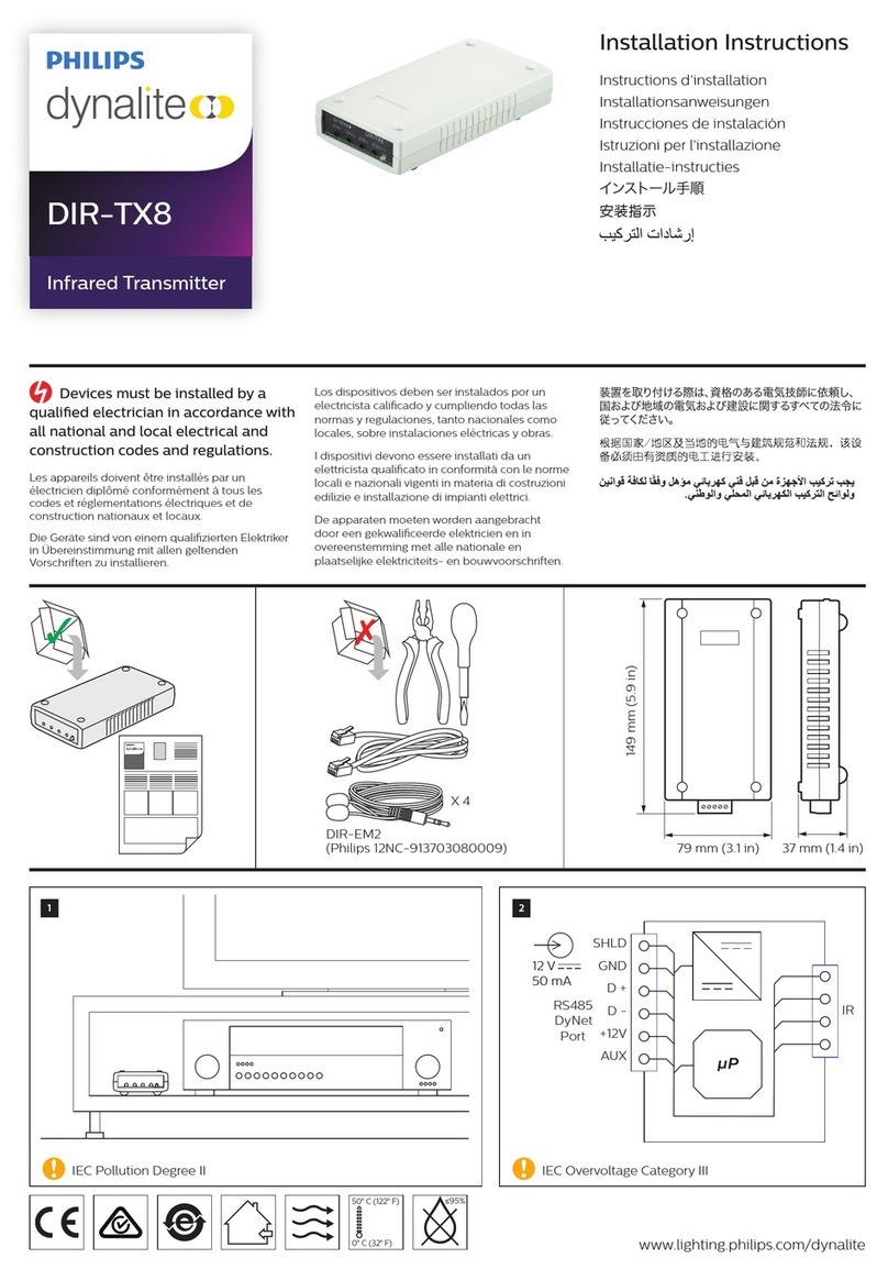 Philips Dynalite DIR-TX8 User manual