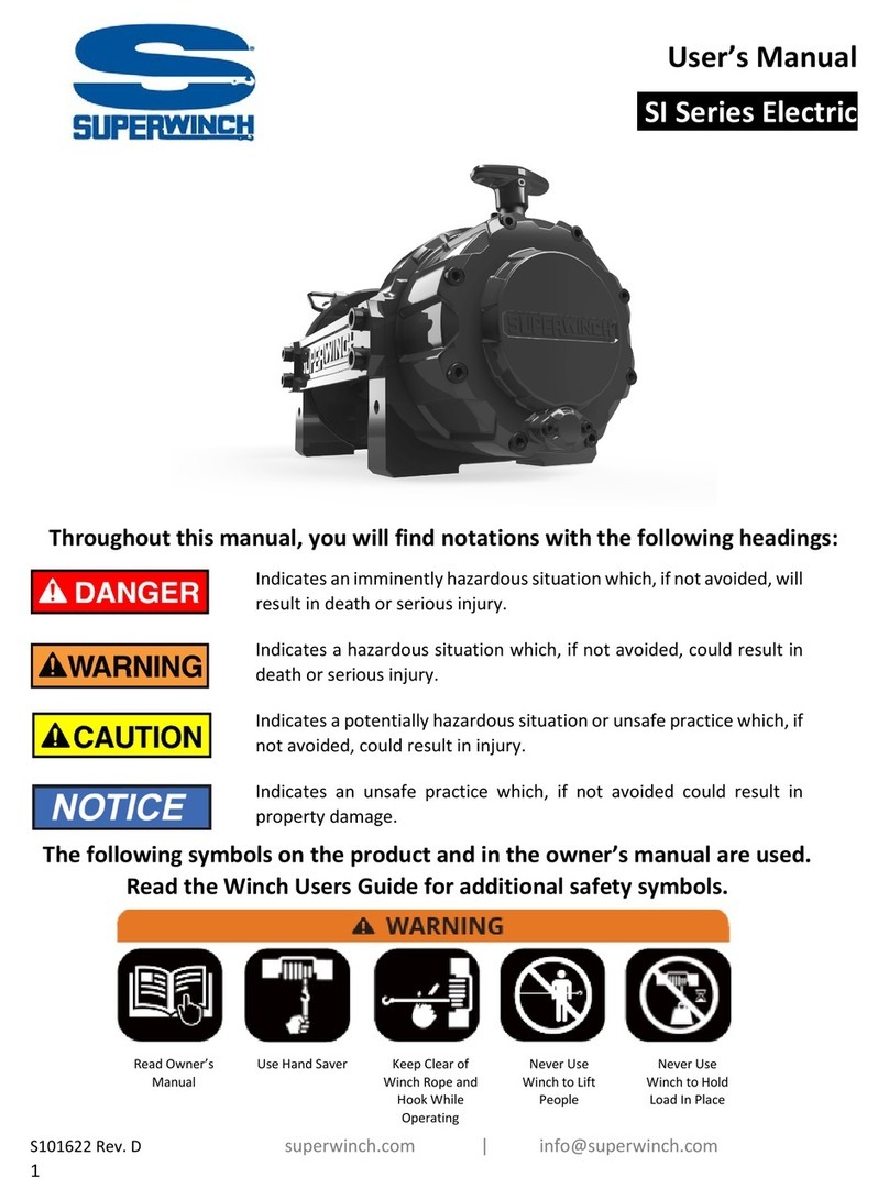 Superwinch SI Series Electric user manual