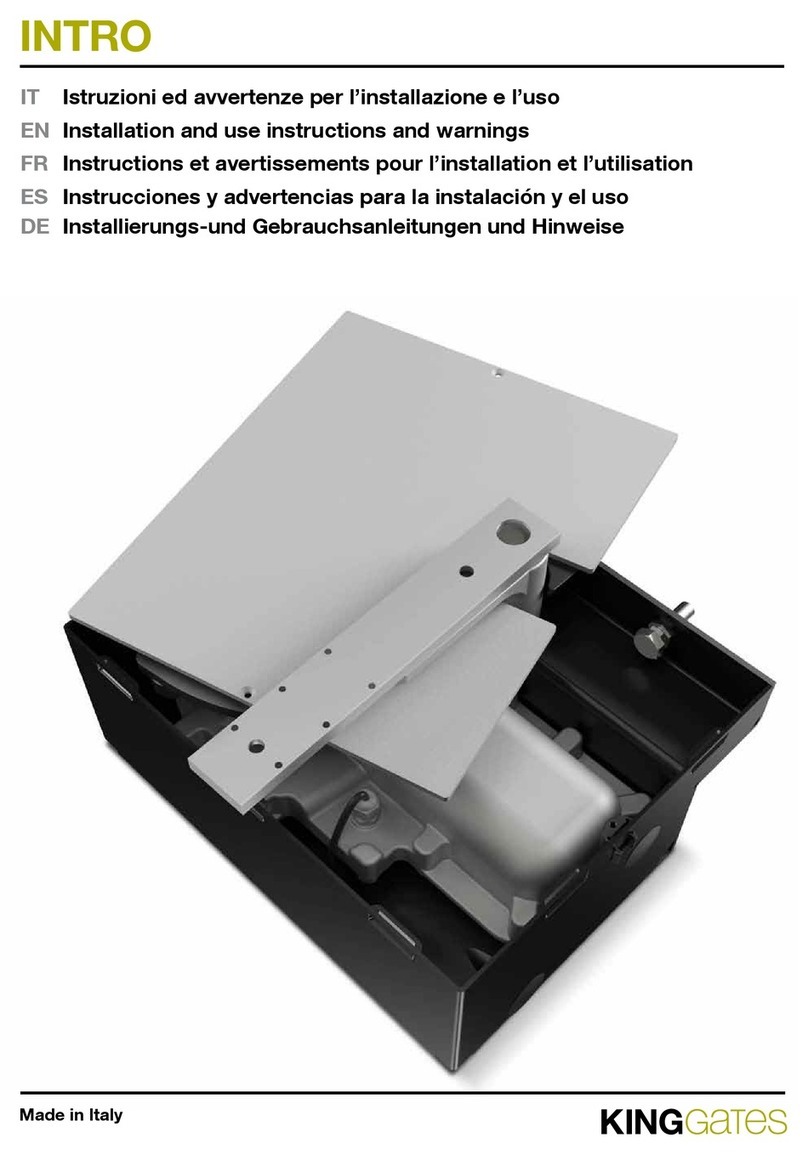 King gates INTRO Installation and use instructions and warnings