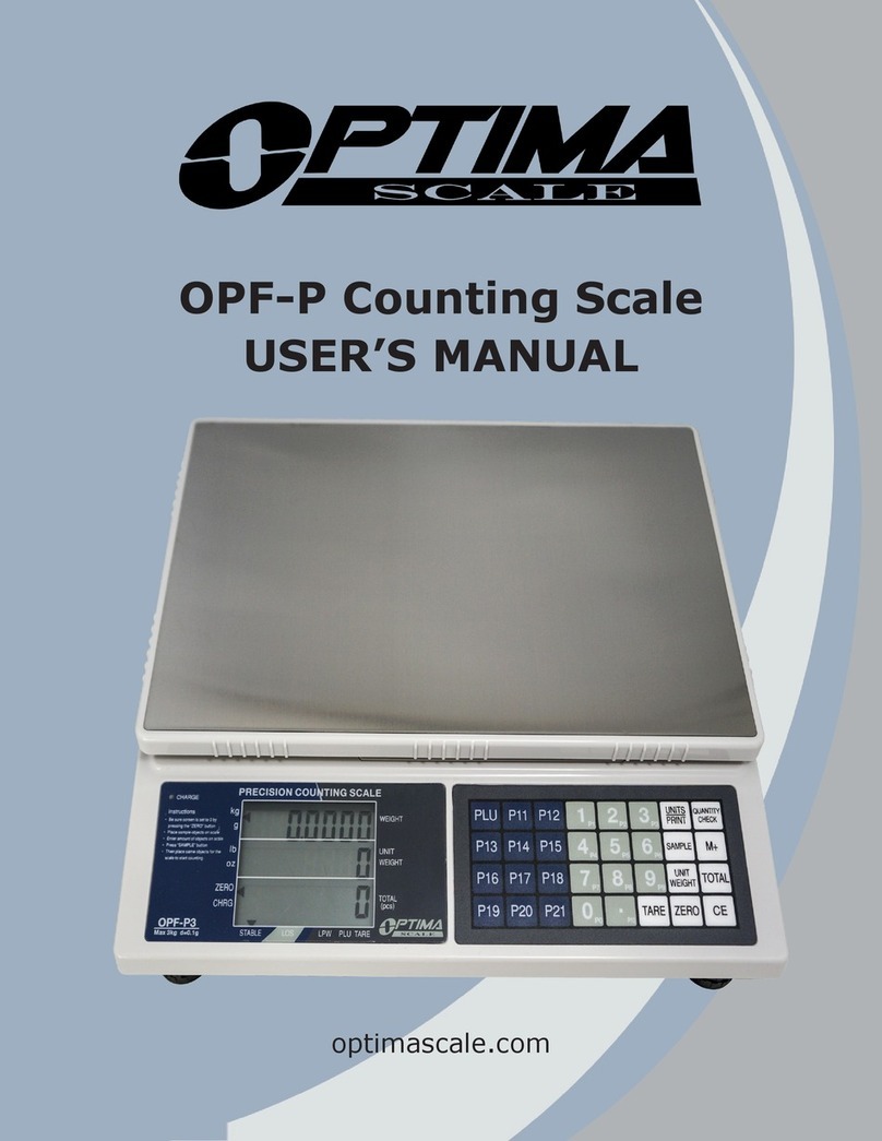 Optima Scale OPF-P User manual Optima Scale OPF-P User manual