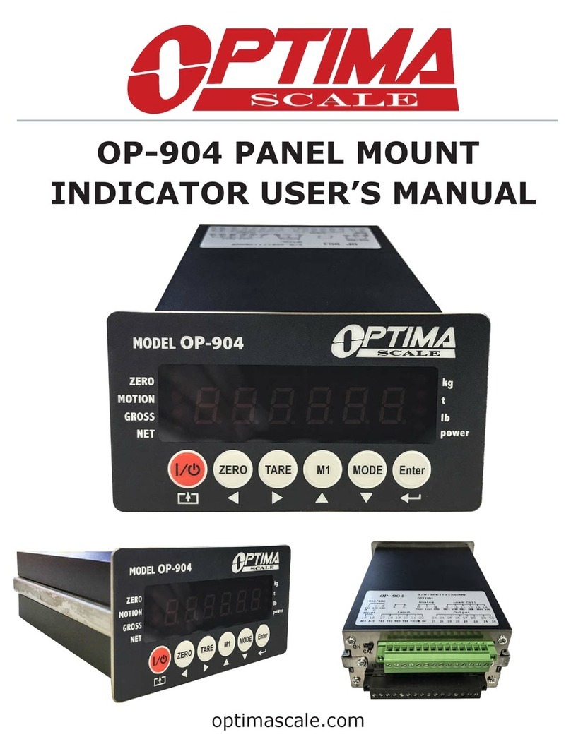 Optima Scale OP-904 user manual