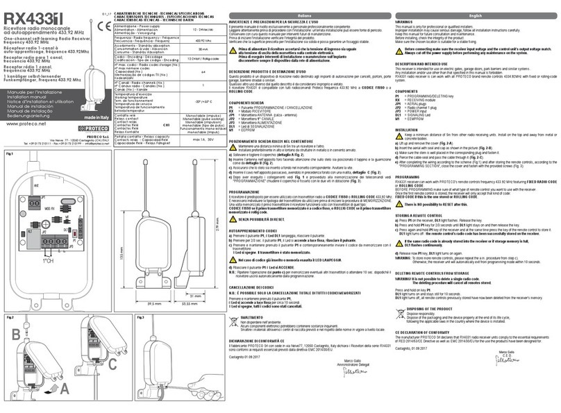 Proteco RX4331 installation manual