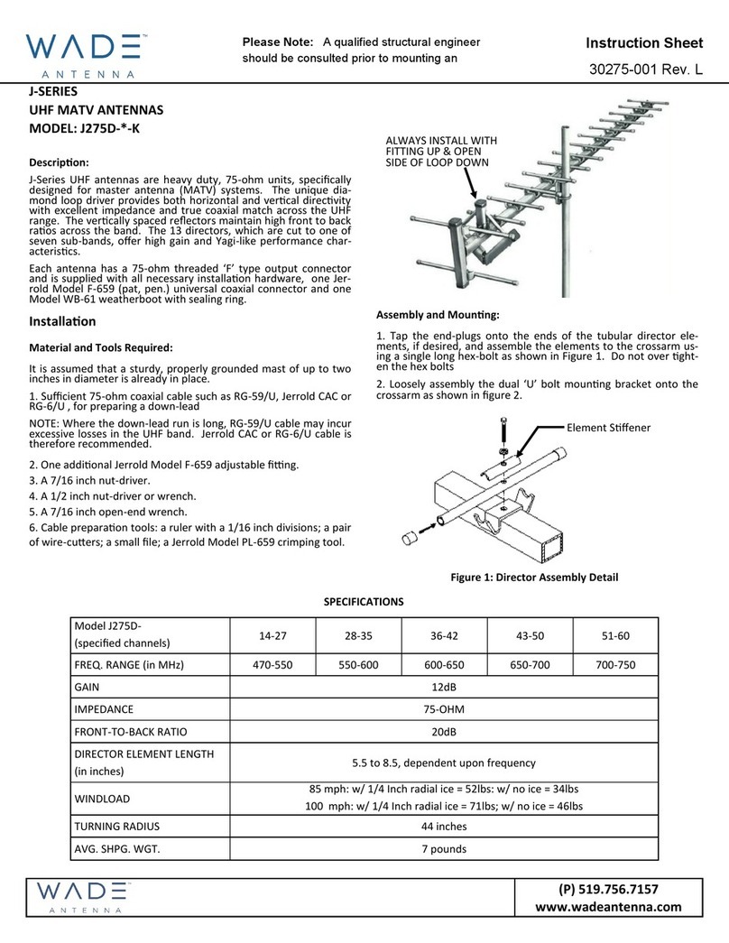 WADE Antenna, Inc. J275D-*-K instruction sheet