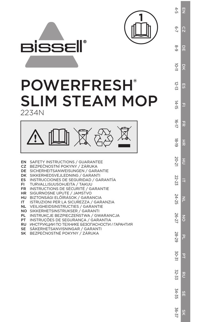 Bissell POWERFRESH 2234N SAFETY INSTRUCTIONS/GUARANTEE