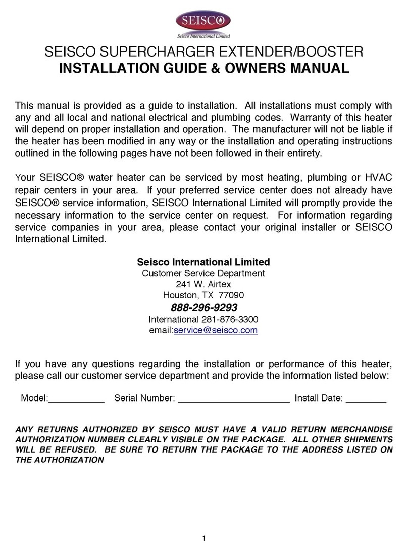 Seisco SC90 Installation guide and owner's manual