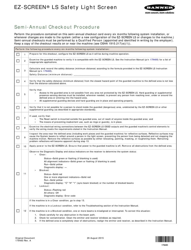 Banner EZ-SCREEN LS User manual
