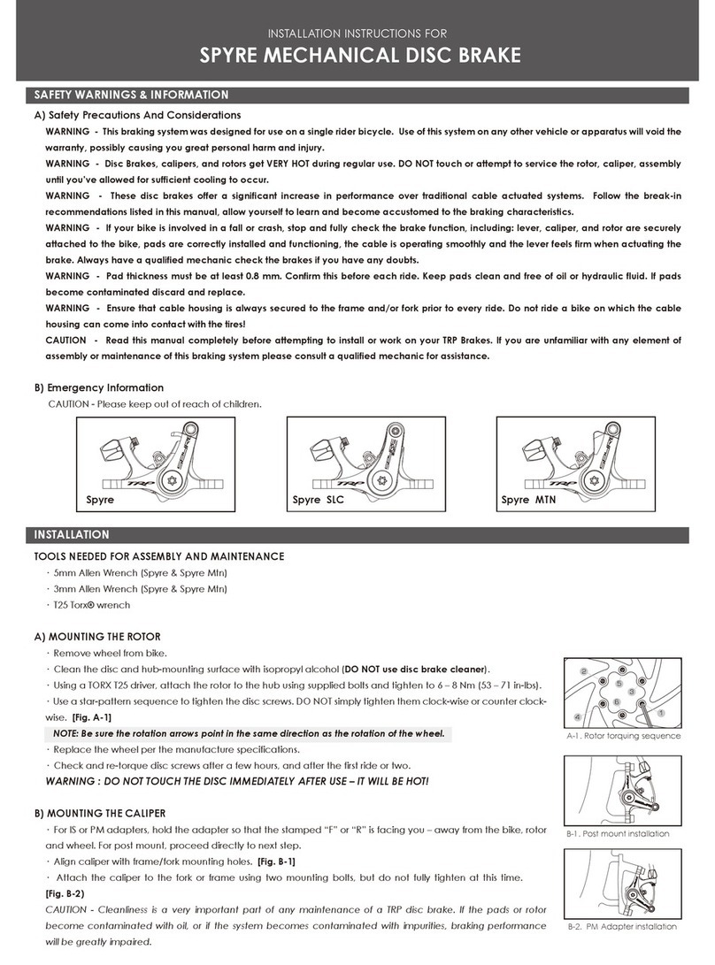TRP SPYRE installation instructions