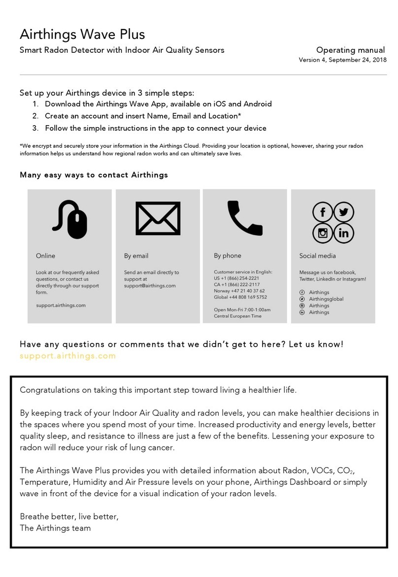 Airthings Wave Plus operating manual