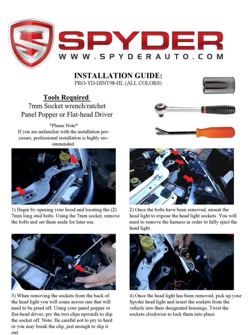 Spyder Auto PRO-YD-DINT98-HL installation guide Spyder Auto PRO-YD-DINT98-HL installation guide