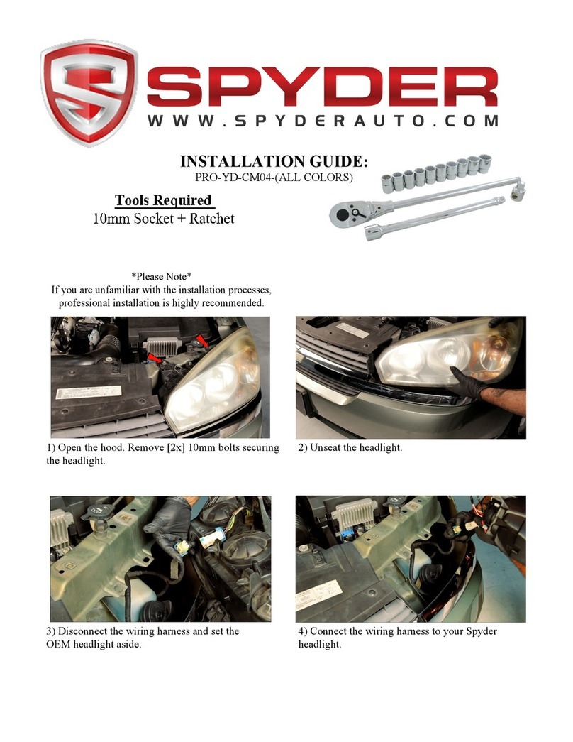 Spyder Auto PRO-YD-CM04 Series installation guide