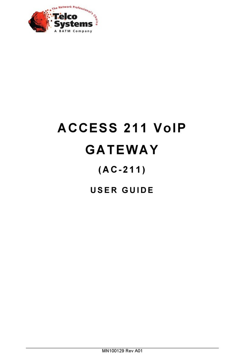 Telco Systems AC-211 user guide