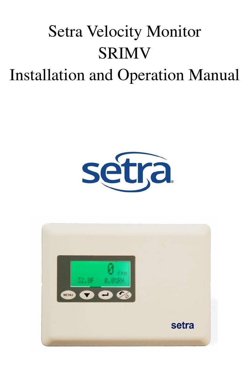Setra Systems SRIMV User's installation and operation manual