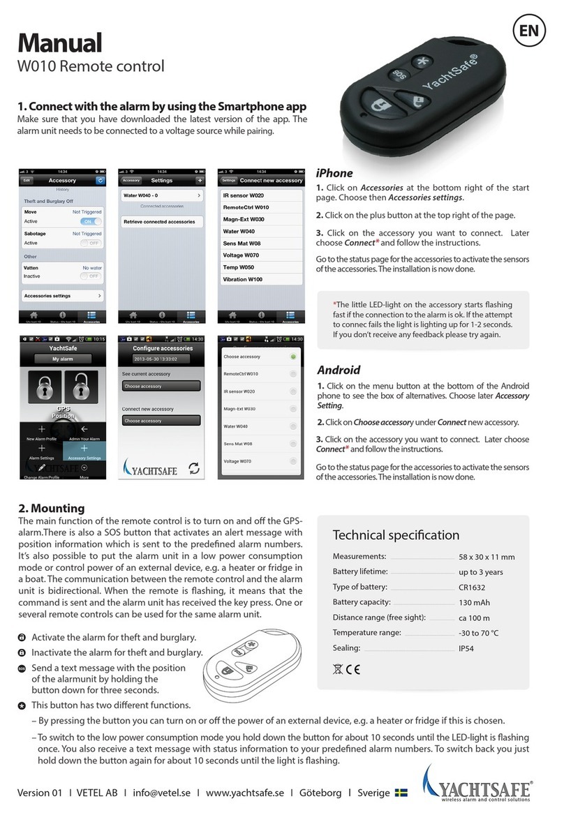 YachtSafe W010 manual