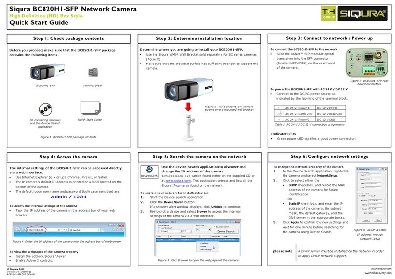 Siqura BC820H1-SFP User manual