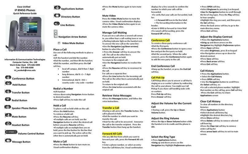 Cisco 8945G User manual