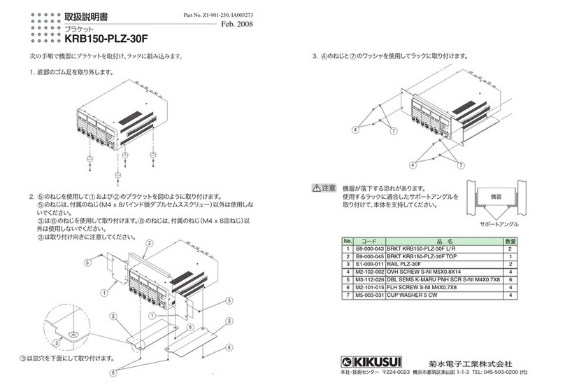 Kikusui KRB150-PLZ-30F instruction manual