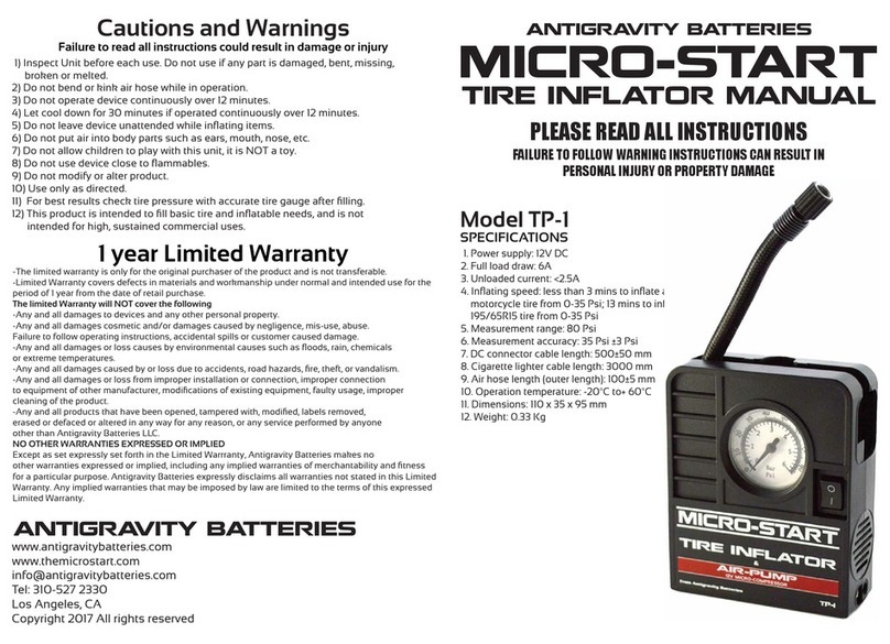 Antigravity Batteries MICRO-START TP-1 user manual