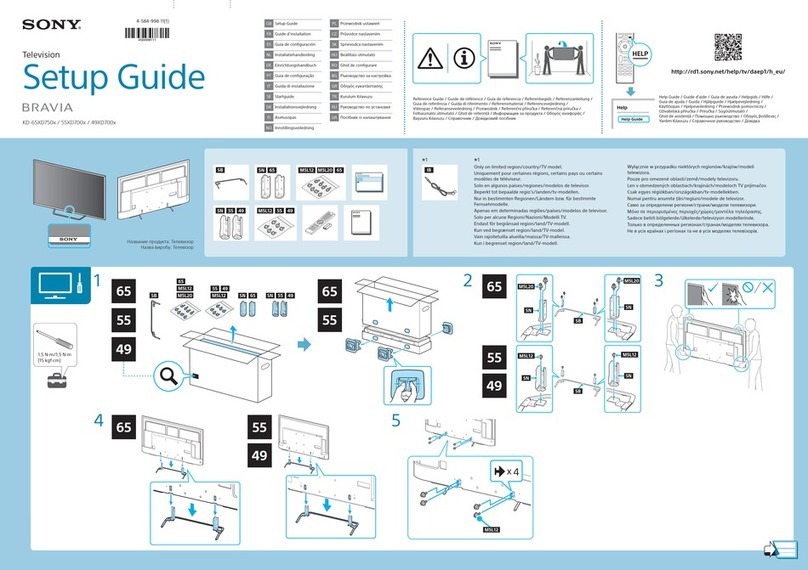 Sony KD-65XD750 SERIES User manual
