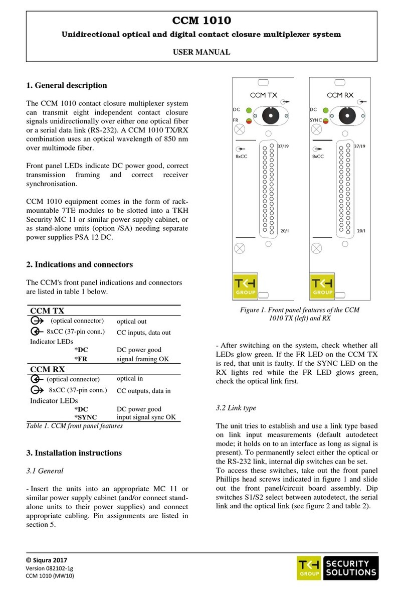 Siqura CCM 1010 user manual
