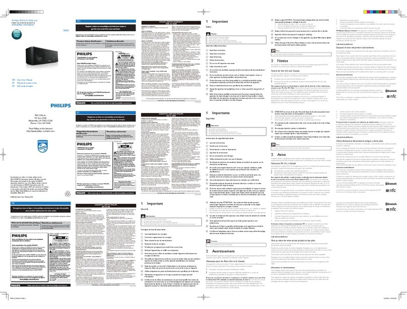 Philips SB365 Short user manual