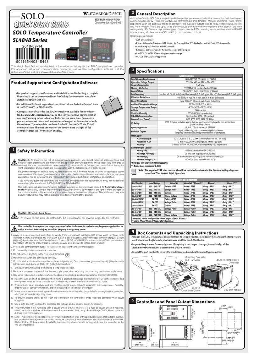 AutomationDirect SL4848-RR quick start guide