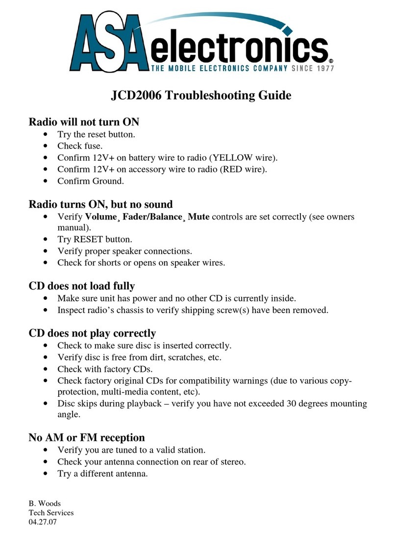 Jensen JCD2006 troubleshooting guide