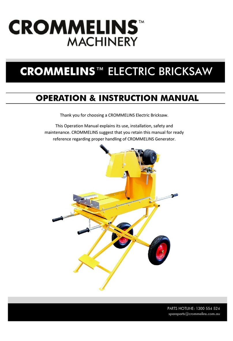 Crommelins CBS114E Operation & instruction manual