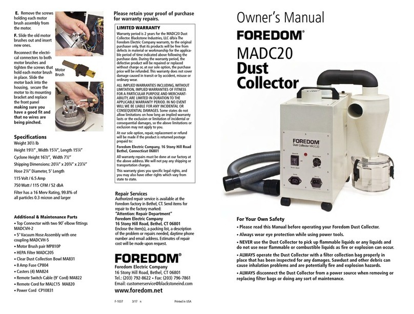 FOREDOM MADC20 owner's manual FOREDOM MADC20 owner's manual