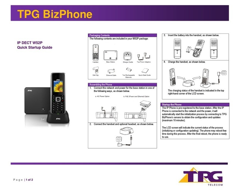 Yealink Telkom W52P Quick start up guide