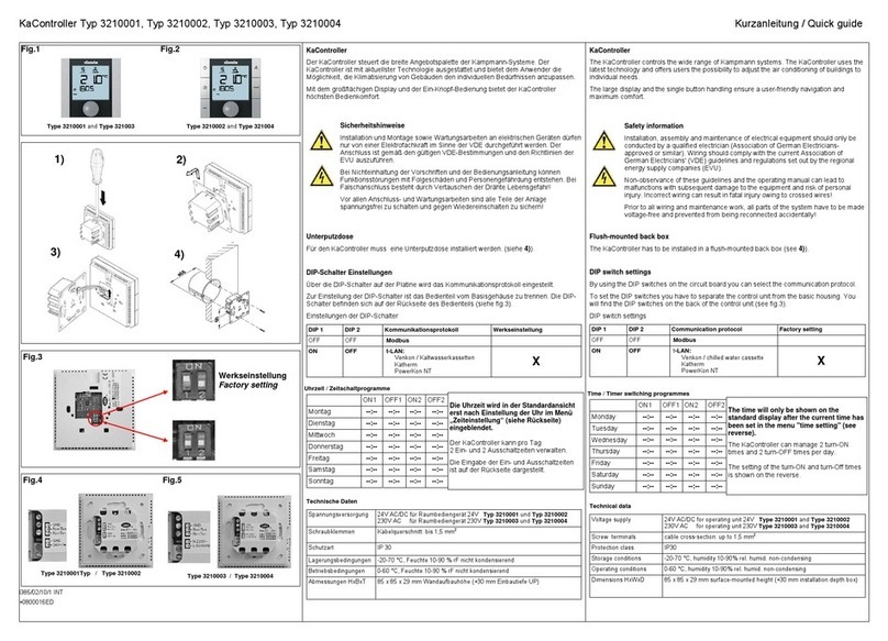 Kampmann KaController 3210001 quick guide