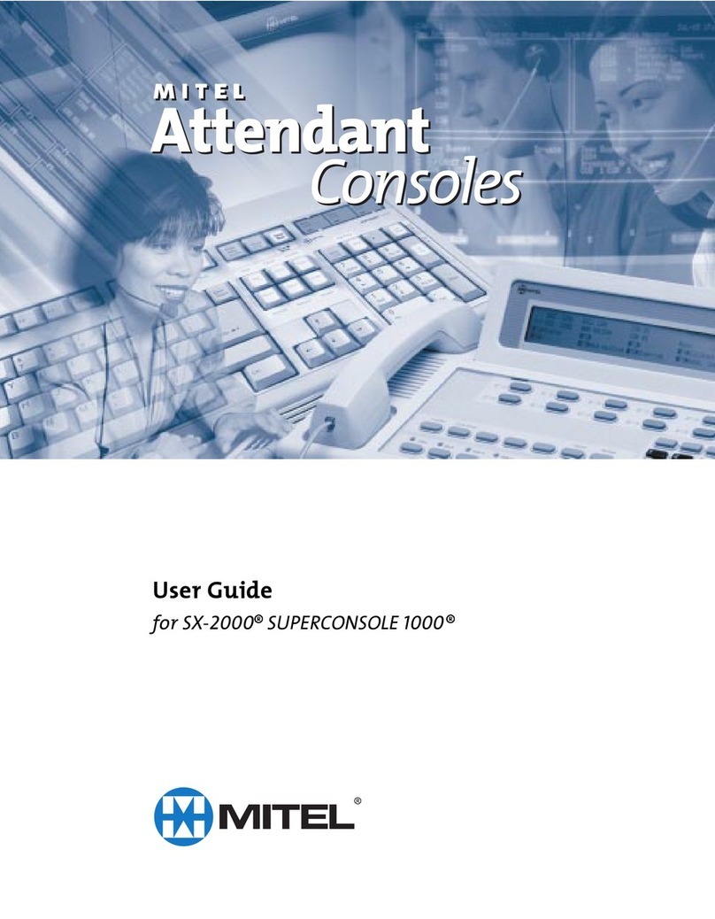 Mitel SUPERCONSOLE 1000 user guide