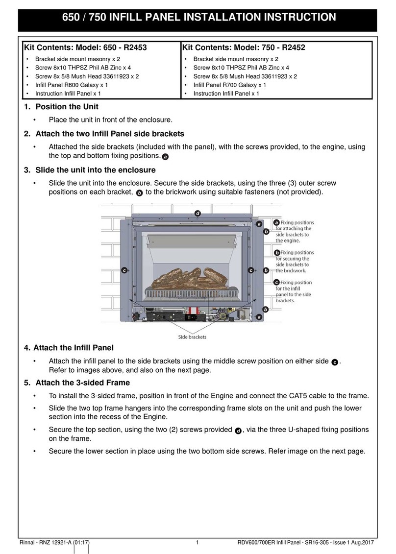 Rinnai 650 Installation instruction