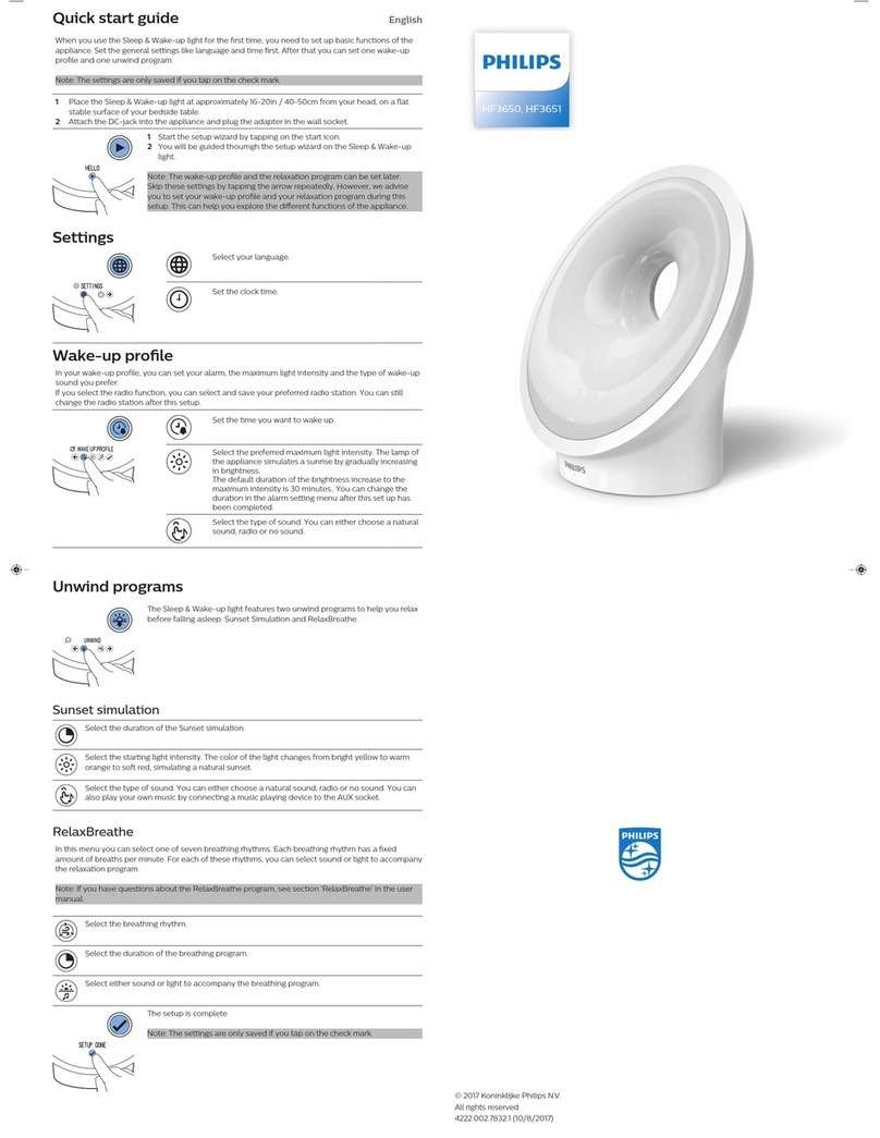 Philips HF3650 quick start guide