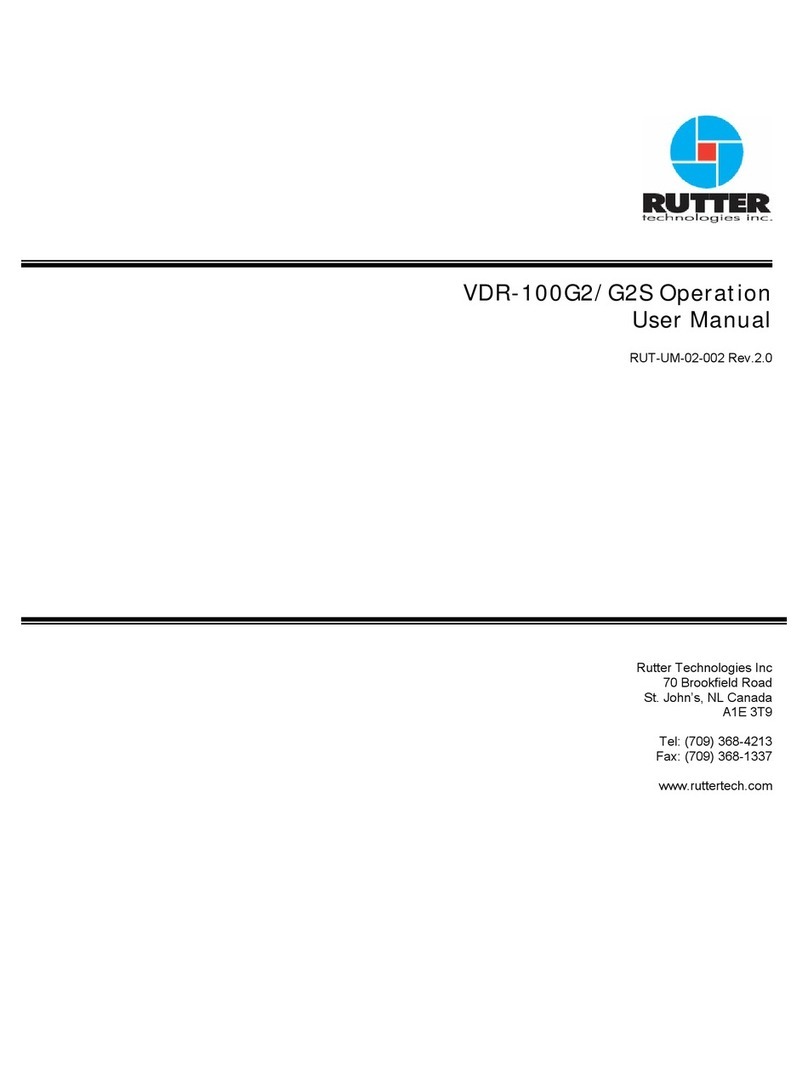 Rutter VDR-100G2 Operation user's manual