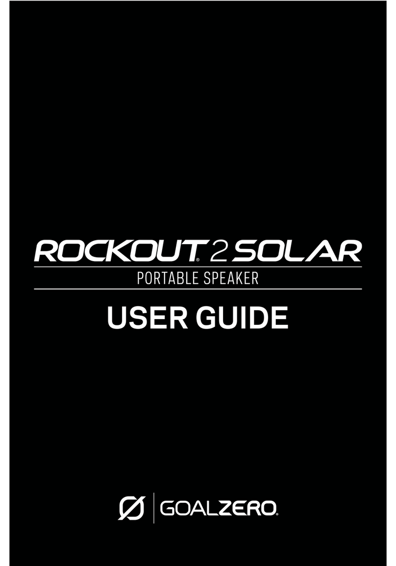 GOAL ZERO Rockout 2 Solar User manual