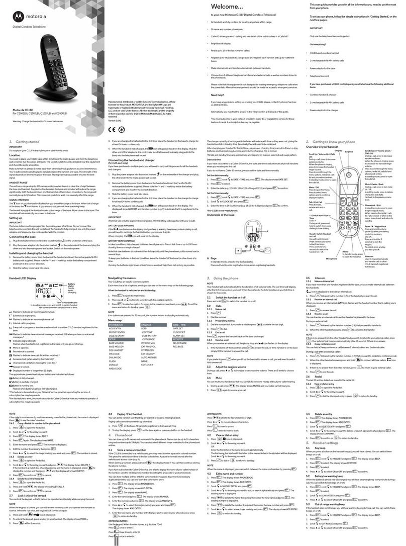Motorola C1003LBI User manual