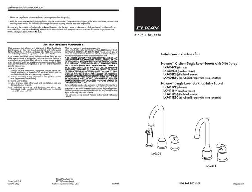 Elkay Navaro LK9402CR Service manual Elkay Navaro LK9402CR Service manual