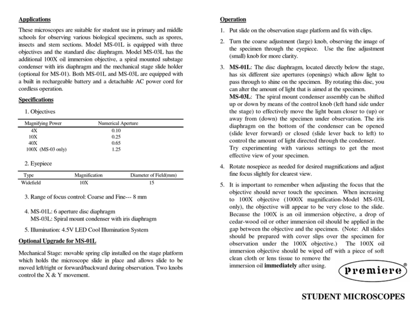 premiere MS-01L User manual