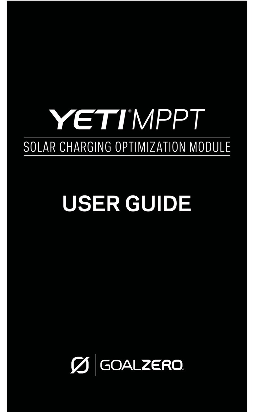 GOAL ZERO YETI MPPT User manual