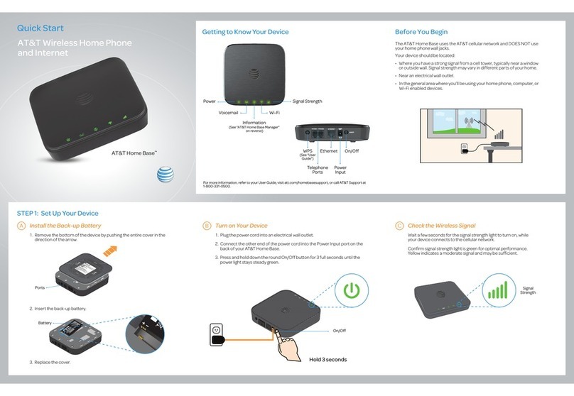 AT&T AT&T Wireless Home Phone Base quick start