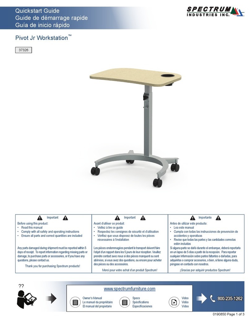 Spectrum Industries Pivot Jr Workstation 37326 User manual
