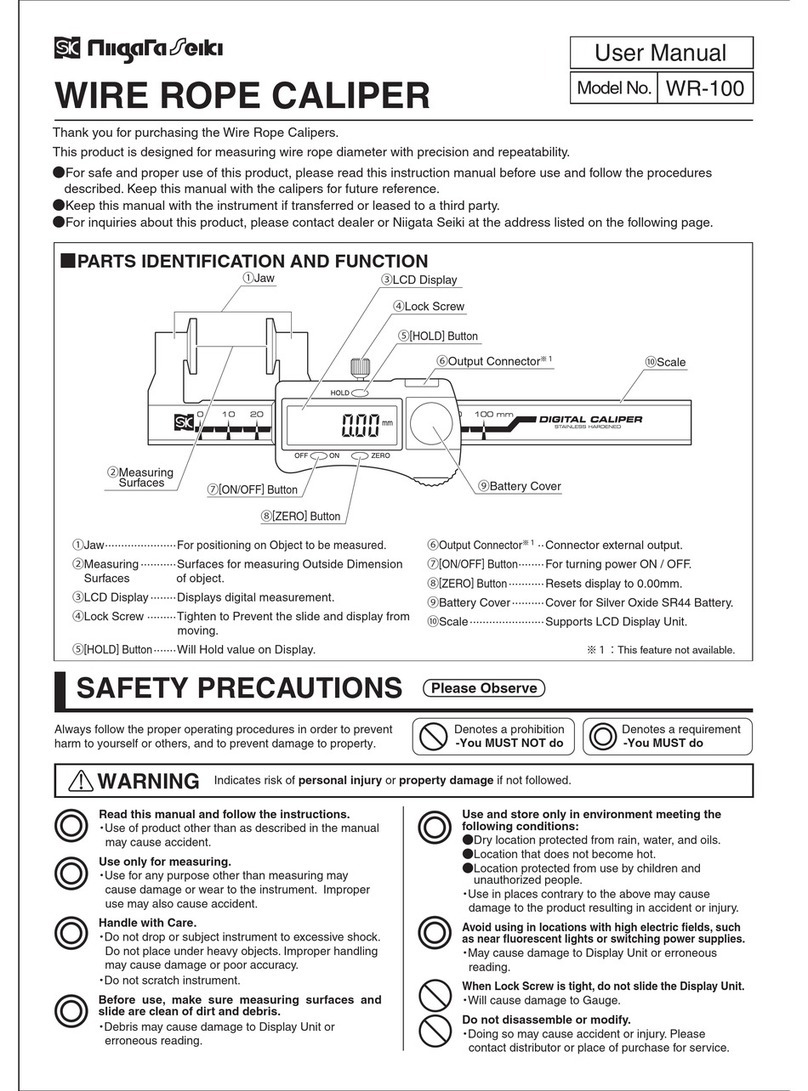 Niigata seiki WR-100 User manual